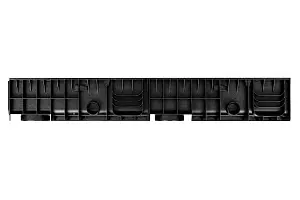 Комплект: Лоток Европартнер 150 мм с пластиковыми решетками черными Ромбы 1 метр 6